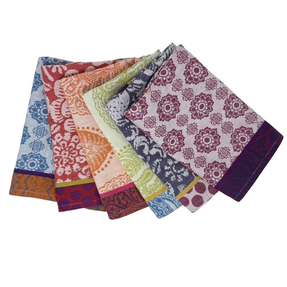 NWOT Anthropologie Nifty Jacquard Napkins Set of 6 NWOT